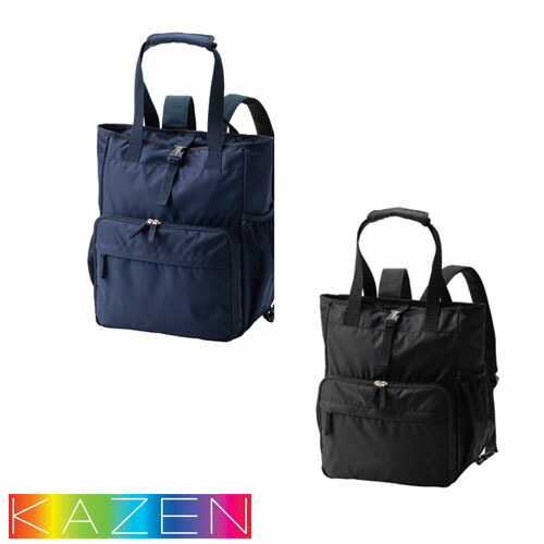 ◎商品名：2way トートバッグ◎メーカー：KAZEN(カゼン)◎品番：KZN901-15、KZN901-18◎カラー：15 ブラック、18 ネイビー◎サイズ：フリー◎商品説明：トートとリュックの２w