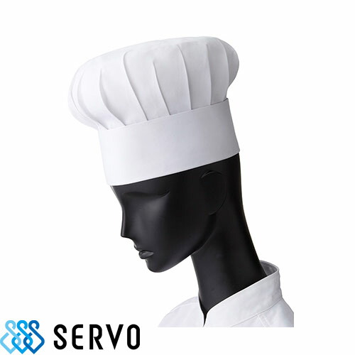 ◎商品名：コック帽◎メーカー：サーヴォ(Servo)◎品番：16◎カラー：ホワイト◎サイズ：S、M、L、LL、3L◎素材：カツラギ 綿 100% ◎ブランド：サーヴォ(Servo)◎商品説明：タック式