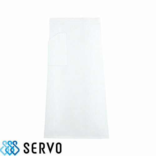 ◎商品名：エプロン◎メーカー：サーヴォ(Servo)◎品番：AP-084◎カラー：A9 白◎サイズ：F◎素材： マナリーツイル（ポリエステル 65％・綿 35％）◎ブランド：サーヴォ(Servo)◎商