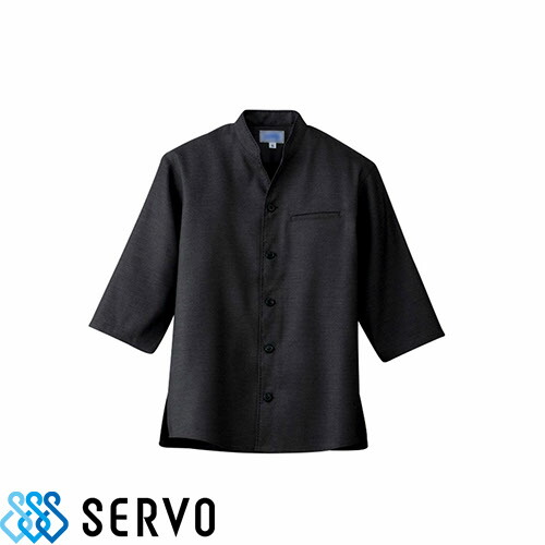◎商品名：ショップコート◎メーカー：サーヴォ(Servo)◎品番：JT1208◎カラー：ブラック◎サイズ：SS、S、M、L、LL、3L、4L◎素材：籠地 ポリエステル 85% 綿 15% ◎ブランド：
