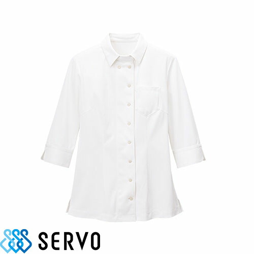 ◎商品名：ブラウス◎メーカー：サーヴォ(Servo)◎品番：SBLL-1301◎カラー：A1 オフホワイト◎サイズ：7号、9号、11号、13号、15号、17号◎素材：ポップ・トリコット（ポリエステル 