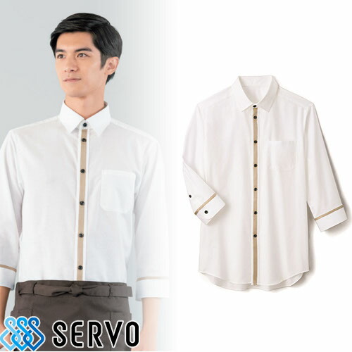 ◎商品名：シャツ◎メーカー：サーヴォ(Servo)◎品番：SBSU-1811◎カラー：A9 オフホワイト◎サイズ：SS、S、M、L、LL、3L、4L◎素材：オックス・フォード (綿70%・ポリエステル