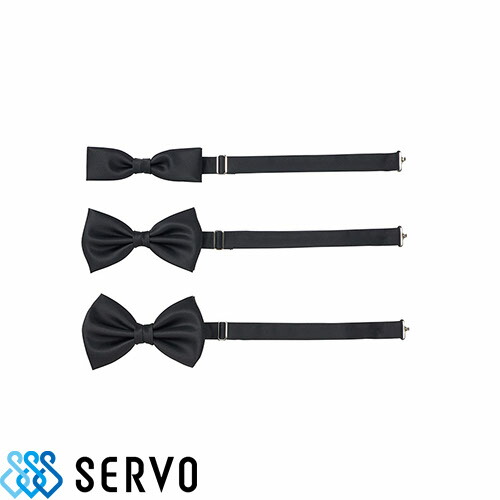 ◎商品名：蝶ネクタイ◎メーカー：サーヴォ(Servo)◎品番：F-3028◎カラー：ブラック◎サイズ：S、M、L◎素材：ポリエステル 100% ◎ブランド：サーヴォ(Servo)◎商品説明：ソムリエ・