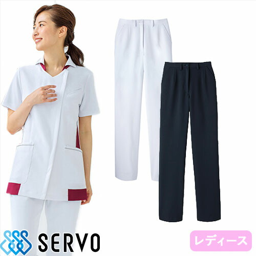 ◎商品名：女性用パンツ◎メーカー：サーヴォ(Servo)◎品番：MPAL-1806◎カラー：A9 ホワイト、K3 ネイビー◎サイズ：S、M、L、LL、3L◎商品説明：吸汗速乾性、ストレッチ性にすぐれ、