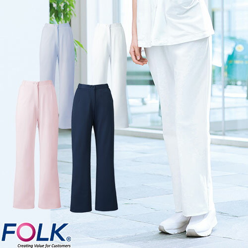 ◎商品名：ストレートパンツ◎メーカー：FOLK(フォーク)◎品番：2917-1、2917-12、2917-3、2917-7◎カラー：1 ホワイト、12 ブルー、3 ピンク、7 ネイビー◎サイズ：S、M