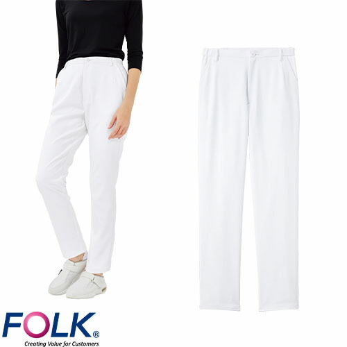 ◎商品名：スリムテーパードパンツ(脇ゴム)◎メーカー：FOLK(フォーク)◎品番：6017SC-1◎カラー：1 ホワイト◎サイズ：S、M、L、LL、3L、4L◎商品説明：らくらくストレッチで美シルエッ