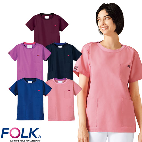 ◎商品名：ユニセックススクラブ◎メーカー：FOLK(フォーク)◎品番：7097SC-3、7097SC-7、7097SC-16、7097SC-17、7097SC-20◎カラー：3 ピンク、7 ネイビー、
