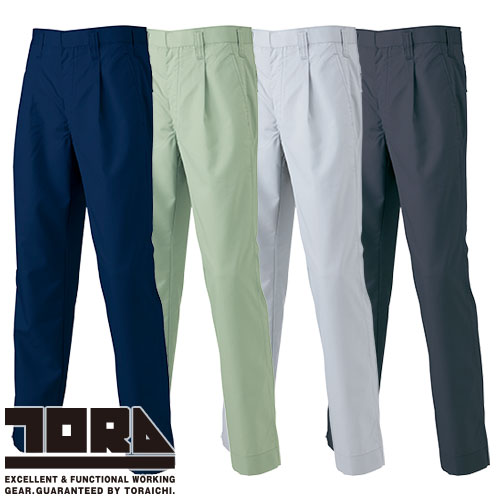 ◎商品名：ワンタックスラックス◎メーカー：寅壱(TORA)◎品番：2151-212◎カラー：14 濃コン、17 アースグリーン、37 シルバー、77 スミグレー◎サイズ：70、73、76、79、82、