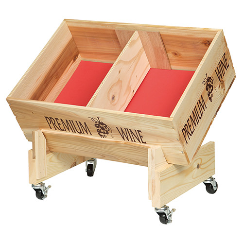 ◎商品名：陳列用1段ラック(仕切り付)◎メーカー：ノーブランド◎品番：RJ102WD◎製品サイズ：外形：535W400D510H◎製造国：日本◎関連シリーズ：陳列木箱◎配送方法：通常：宅配便（ゆうパケ
